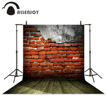 Allenjoy photography backdrops Old red brick wall wood brick wall backgrounds for photo studio 2024 - buy cheap