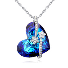 Fashion Crystals from Swarovski Heart Collar Necklaces Gifts for Women Love Wedding Jewelry Necklaces & Pendants Bijoux 2024 - buy cheap