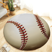 Baseball/Basketball/Football/volleyball Printed Round Carpets Child Room Computer Chair Mat Home Decor Carpet Kids Bedroom Rugs 2024 - buy cheap