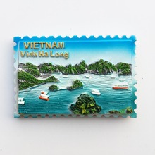 Lychee Vietnam Bay Refrigerator Magnetic Sticker Landscape Fridge Magnet Travel Souvenir Modern Home Kitchen Decoration 2024 - buy cheap