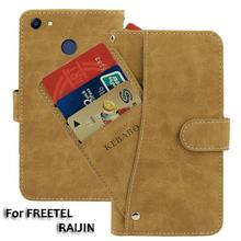 Leather Wallet FREETEL RAIJIN 5.5" Case Flip Retro Luxury Front Card Slots Cases Cover Business Magnetic Phone Bags 2024 - buy cheap