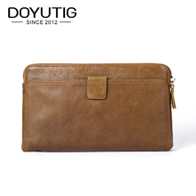 DOYUTIG Business Style Men's Genuine Leather Clutch Bag Male Fashion Big Money Purse & Card Bags Hot Sale Day Clutches B037 2024 - buy cheap