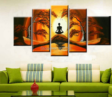 MODERN ABSTRACT HUGE LARGE CANVAS ART OIL PAINTING  5P meditation landscape paintings  no framed 2024 - buy cheap