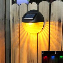 2019 New Led small solar light Wall Light Outdoor Waterproof Villa Garden Courtyard Fence Round Landscape Small Wall Light 2024 - buy cheap