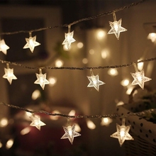 Guirnalda de luces LED para decoración de Hotel, jardín, bodas, Festival familiar, estrella brillante de Navidad, 10m, 20m, 30m, 50m 2024 - compra barato
