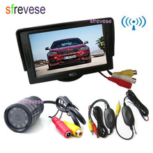Wireless 9 IR Night Vision Car Reversing Backup Camera + 4.3" LCD Monitor Rear View Kit Parking Assistant System 2024 - buy cheap