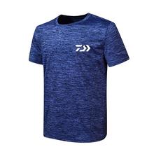 Camiseta masculina daiwa pesca, camiseta esportiva ao ar livre de secagem rápida absorção de suor roupa masculina plus size 2024 - compre barato