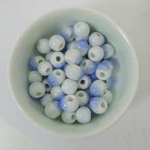 Jingdezhen-Cuentas de cerámica para fabricación de joyas, cuentas de porcelana de 8mm, sin madera, n. ° 8, 100 Uds., # A412B 2024 - compra barato