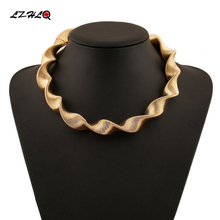 Lzhlq colar steampunk para mulheres, gargantilha com corrente de liga de zinco para clavícula, colares da moda 2024 - compre barato