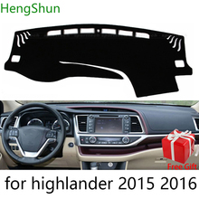 For Toyota Highlander 2015 2016 2017 2018 Car Styling Dash Mat Dashmat Dashboard Sticker Cover Sun Shade Dash Board Cover Carpet 2024 - buy cheap