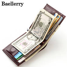 High Quality Men Wallets Male Wallet Pu Leather Men's Purse Baellerry Brand Money Clip Magnetic Buckle Small Wallet MWS162 2024 - buy cheap