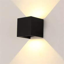 Luminária de parede led, 6w, 12w, ângulo de iluminação ajustável, à prova d'água, luz para interior e exterior, sala de estar, quarto, corredores