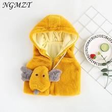 Kids Vest Children Girls Vest Hooded Jacket Winter Plush Thickening Waistcoats For Girls Baby Outerwear Coats Baby Clothes 2024 - buy cheap