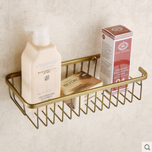 Top quality brass antique bronze double tiers bathroom shelves basket holder bathroom soap holder bathroom shampoo shelf 2024 - buy cheap