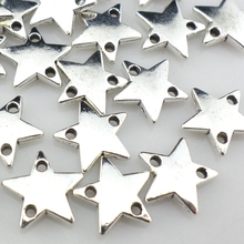 50pcs Tibetan Silver Smooth Star Spacer Beads Connectors Jewelry Bracelet Making 11x10mm 2024 - buy cheap
