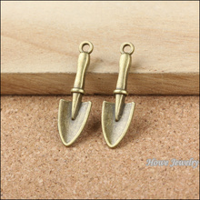 Wholesale 70 pcs Vintage Charms Shovel Pendant Antique bronze Fit Bracelets Necklace DIY Metal Jewelry Making 10097 2024 - buy cheap