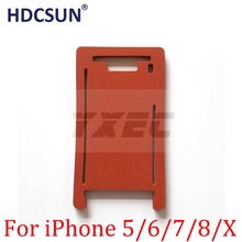 Tapete de silicone molde de laminação hdcsun, para iphone x, 5, tamanhos 6, 6s, 7, 8, plus e x, máquina de laminação 2024 - compre barato