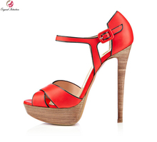 Original Intention Stylish Women Sandals Open Toe Thin High Heels Sandals Popular 2d Shoes Woman Plus Size Can be Customized 2024 - buy cheap