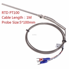 Cable RTD PT100 para Sensor de temperatura, hilo M8 de 1M, sonda de termopar de 100mm, 3 cables, A10, triangulación de envíos 2024 - compra barato