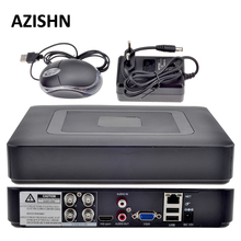 AZISHN 4CH AHD DVR AHDNH 1080N DVR Surveillance  5 IN 1 AHDM TVI CVI CVBS 960H Mini Hybrid Security CCTV DVR HDMI DVR NVR 2024 - buy cheap