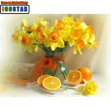 DIY Diamond Painting Cross Stitch Yellow flowers and oranges Home Decor Full Rhinestone Mosaic 5D Diamond Embroidery 2024 - buy cheap