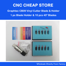 10pcs  Graphtec CB09 Cutting Blades + 1pc Graphtec CB09 Blade Holder For GRAPHTEC VINYL CUTTER PLOTTER 2024 - buy cheap