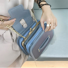 Bolsa de corrente versão coreana, que combina com todas as joias, bolsa mensageiro, moda multi camadas, ombro único, bolsa quadrada pequena 2024 - compre barato