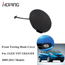 Hoping Auto Front Bumper Towing Hook Cover Case For HONDA JAZZ FIT 2009 2010 2011 GE6 GE8 Front Bumper Cover Cap Base Color 2024 - buy cheap