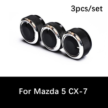 3pcs/set Aluminum Alloy car air conditioning knobs For Mazda 5 Mazda CX-7 heat controller switch knob ac knob car accessories 2024 - buy cheap