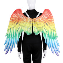 Новый стиль, карнавальный костюм на Хэллоуин для взрослых мужчин и женщин, парад, украшенный радужными крыльями ангела, костюм для косплея 2024 - купить недорого
