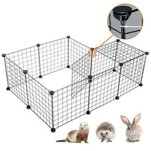 Pet Playpen Iron Fence Collapsible Puppy Kennel House Exercise Security Gate Dogs Supplies Cat Crate Rabbits Guinea Pig Cage 2024 - buy cheap