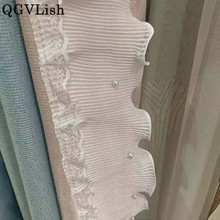QGVLish 13M/lot 10cm Wide Bead White Curtain Lace Trims DIY Sewing Stage Skirt Sofa Lace Ribbon Trimming Curtain Accessories 2024 - buy cheap