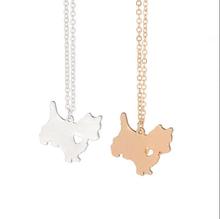 Collar de perro "Westie" West Highland White Terrier, hecho a mano, regalo para mujer y hombre, colgante de joyería, 12 unids/lote 2024 - compra barato