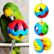 Животное птица попугай качели клетка игрушка жевательные укусы для попугая Cockatiel Cockatoo мяч игрушки 2024 - купить недорого