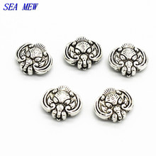 50 PCS 12.2mm*10.5mm Vintage Metal Alloy Antique Silver Color Spacer Beads Nepal Elephant Head Hole Beads For Jewelry Making 2024 - buy cheap