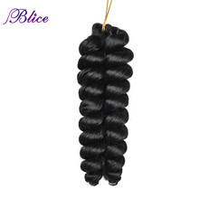 Blice 1PCS Loose Wave Braid Hair No Weft Nature Black 1B# Heat Resistant Synthetic Hair Extensions Braiding Bundles 18-24 Inch 2024 - buy cheap