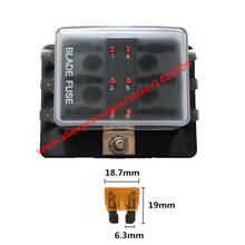 1 Pcs LED Illuminated 6 Way DC 32V Circuit Car Fuse Box Set Boat Automotive Blade Fuse Holder Block for Car Boat Auto 2024 - buy cheap