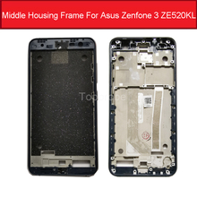 Carcasa frontal Placa de Marco medio con botones laterales de encendido para ASUS Zenfone 3 ZE520KL piezas de reparación de carcasa de bisel de Metal medio 2024 - compra barato