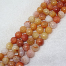 Mini.order is $7! 6-12mm Red Crackle Agates Round Stone DIY loose beads 15" 2024 - buy cheap