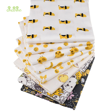 Chainho,8pcs/Lot,Little Yellow Cartoon,Printed Twill Cotton Fabric,Patchwork Cloth For DIY Sewing&Quilting Baby&Child's Material 2024 - buy cheap