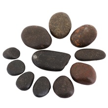 TUMBEELLUWA-guijarros de piedra negra naturales irregulares para jardín, maceta, paisajismo, decoración del hogar, 1lb (460g) 2024 - compra barato