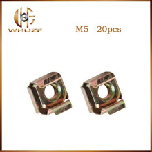 Free shipping 20pcs M4 M5 M6 M8 M10 M12 Card Floating Nuts Cage Cabinets Nut Iron Nuts Color Zinc 2024 - buy cheap