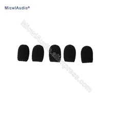 10Pcs Windscreen For Headset Lavalier Microphone Sponge Tight Foam Cover inner diameter 2-3mm Beige Black 2024 - buy cheap