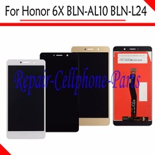 100% Nova 5.5 polegada de Alta qualidade DIsplay LCD Completa + Touch Screen Digitador Assembléia Para Huawei Honor 6X BLN-AL10 BLN-L24 2024 - compre barato