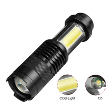 Mini linterna táctica LED ZK20, llaveros de la linterna, 4 modos de Enfoque Ajustable, luz COB con zoom, lámpara de trabajo 2024 - compra barato