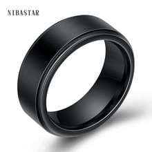 Fashion Simple Design Black Men Tungsten Wedding Rings Jewelry Decent Tungsten Carbide Rings 2024 - buy cheap
