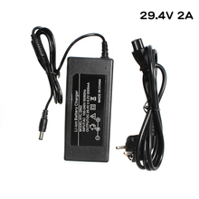 29.4V 2A Battery Charger EU/US Plug 110-220V 7*18650 Lithium Charger For 24V 2A Lithium Battery Pack RCA Plug Connector Charger 2024 - buy cheap