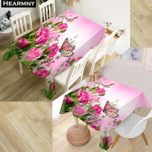 HEARMNY 3D Tablecloth Butterfly Oxford Cloth Dust-proof Rectangular Table Cover For Party Home Decor 100X140cm140X140cm 2024 - buy cheap