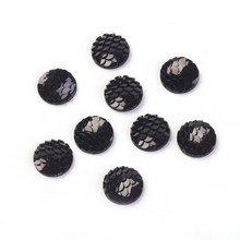 100pcs Resin Cabochons Flat Round with Mermaid Fish Scale Black 12x3mm For DIY Jewelry Making Handicrafts Supplies Decorations 2024 - buy cheap