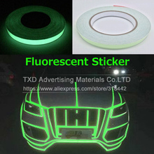 1.5CMx41M Green Fluorescence Sticker Car Luminous Tape Reflective Strip Decal Decoration Reflecting Glow in dark sticker 2024 - buy cheap
